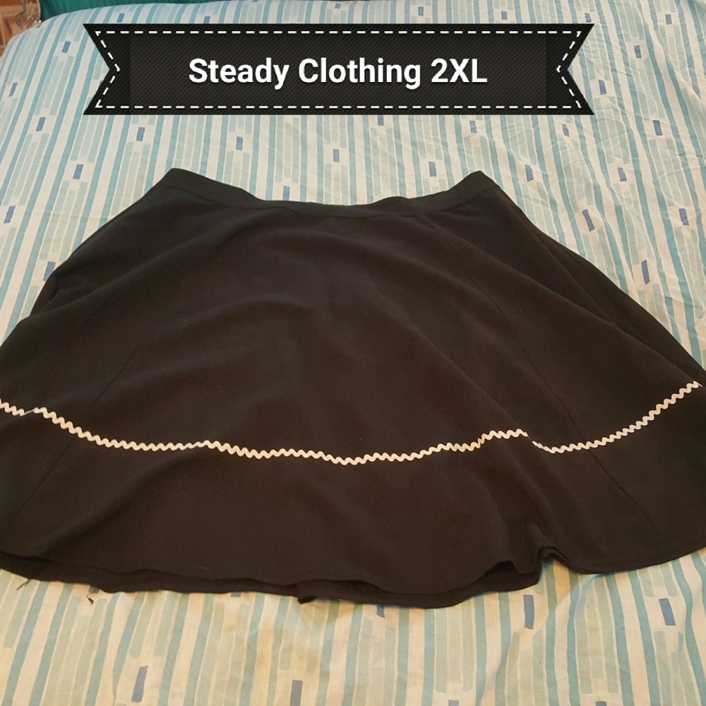Black swing skirt